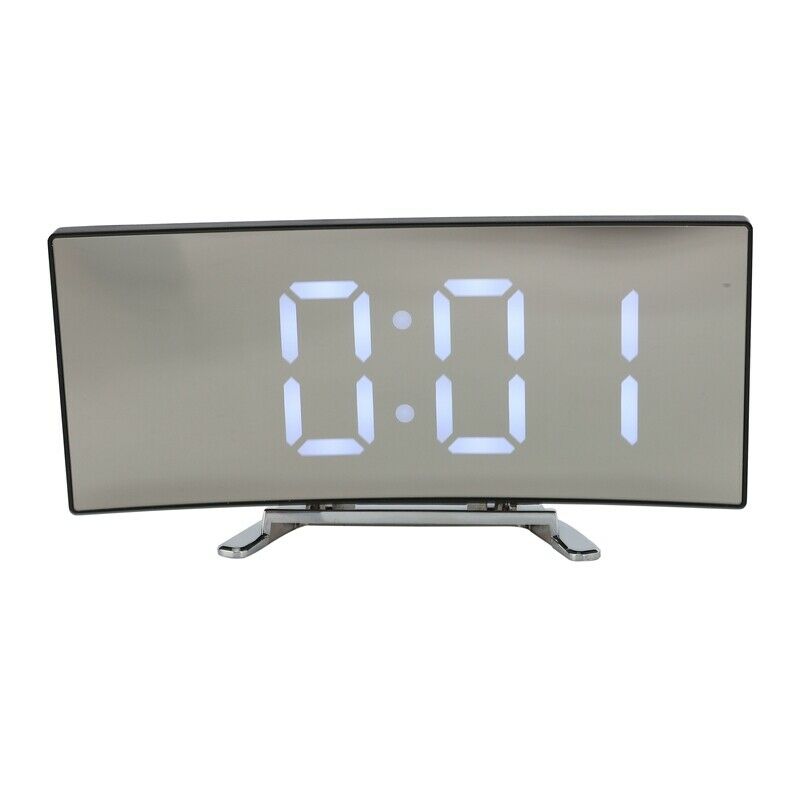 Digital Alarm Clock, 7 Inch Curved Dimmable LED Screen Digital Clock for Kids Q9