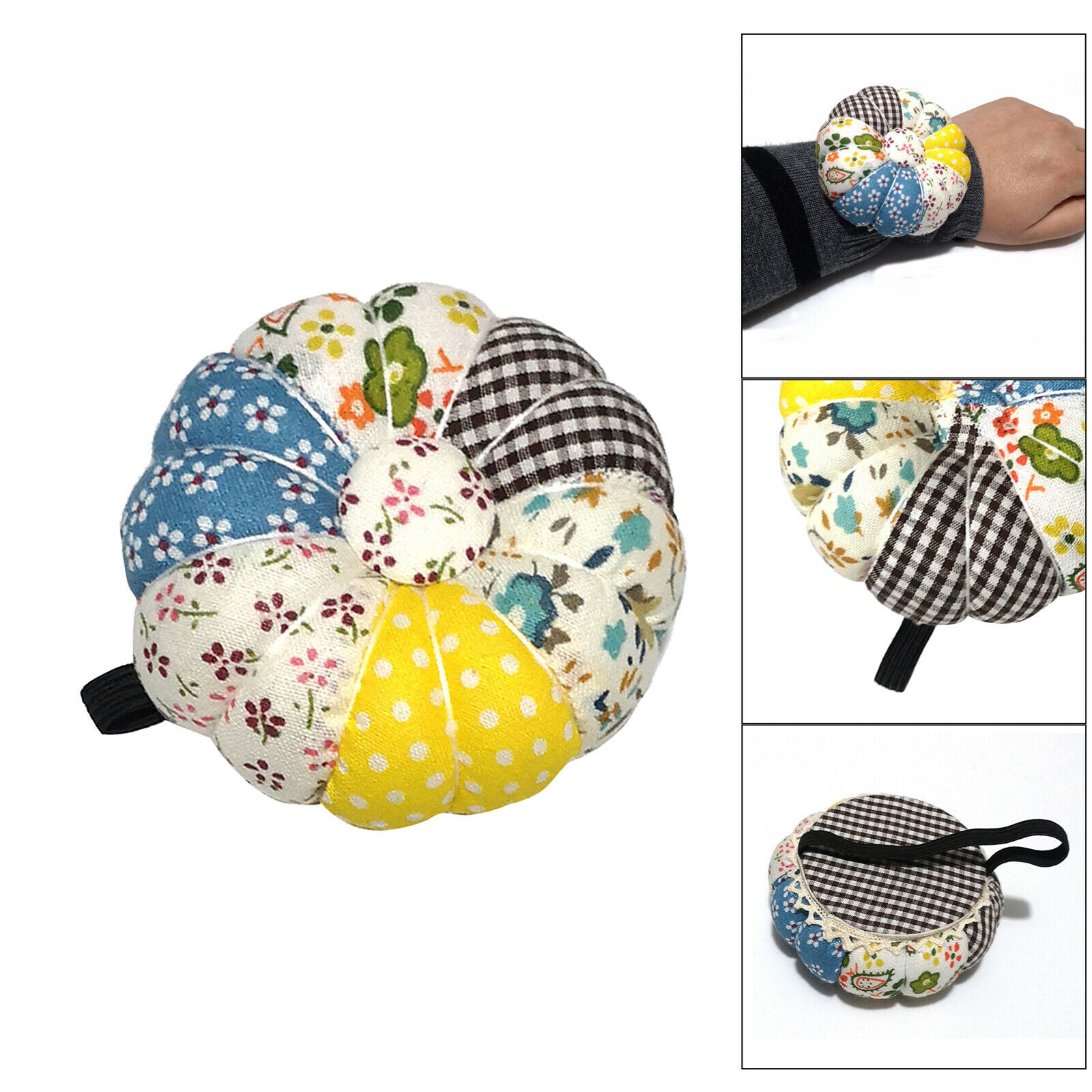 Functional Wrist Pin Cushion Sewing Magnetic Crafting Holder Pincushion