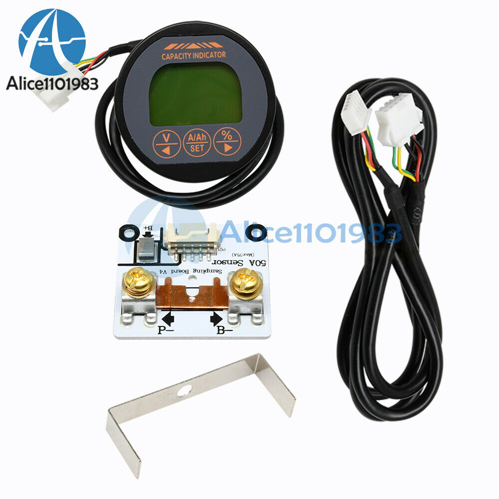 DC 80V 50A TR16 Multifunctional Waterproof Battery Indicator LCD Display + Shell