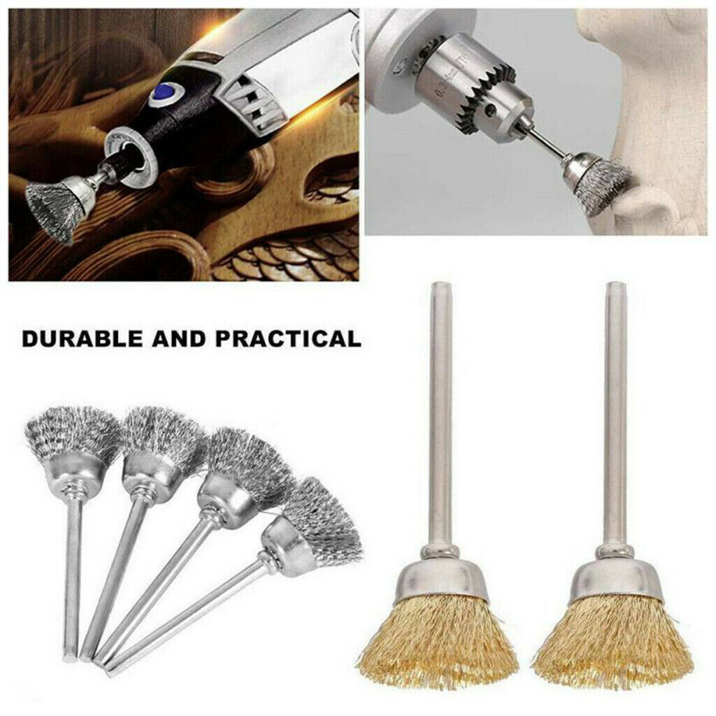 36pc Brass Wire Wheel Brush Set Kit Rotary Tool