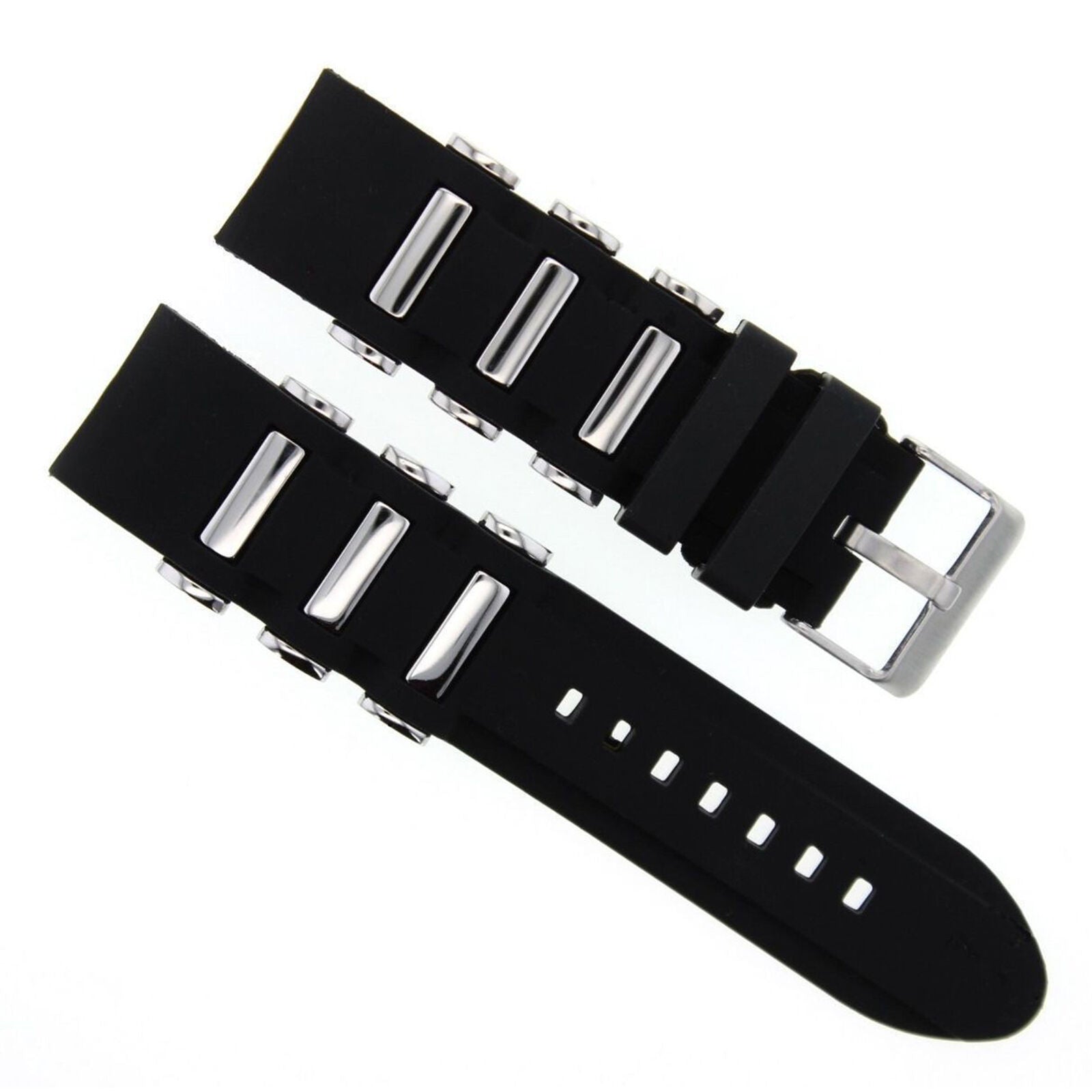 26mm Silicone Rubber Diver Band Strap For Invicta Excursion 18202 Black