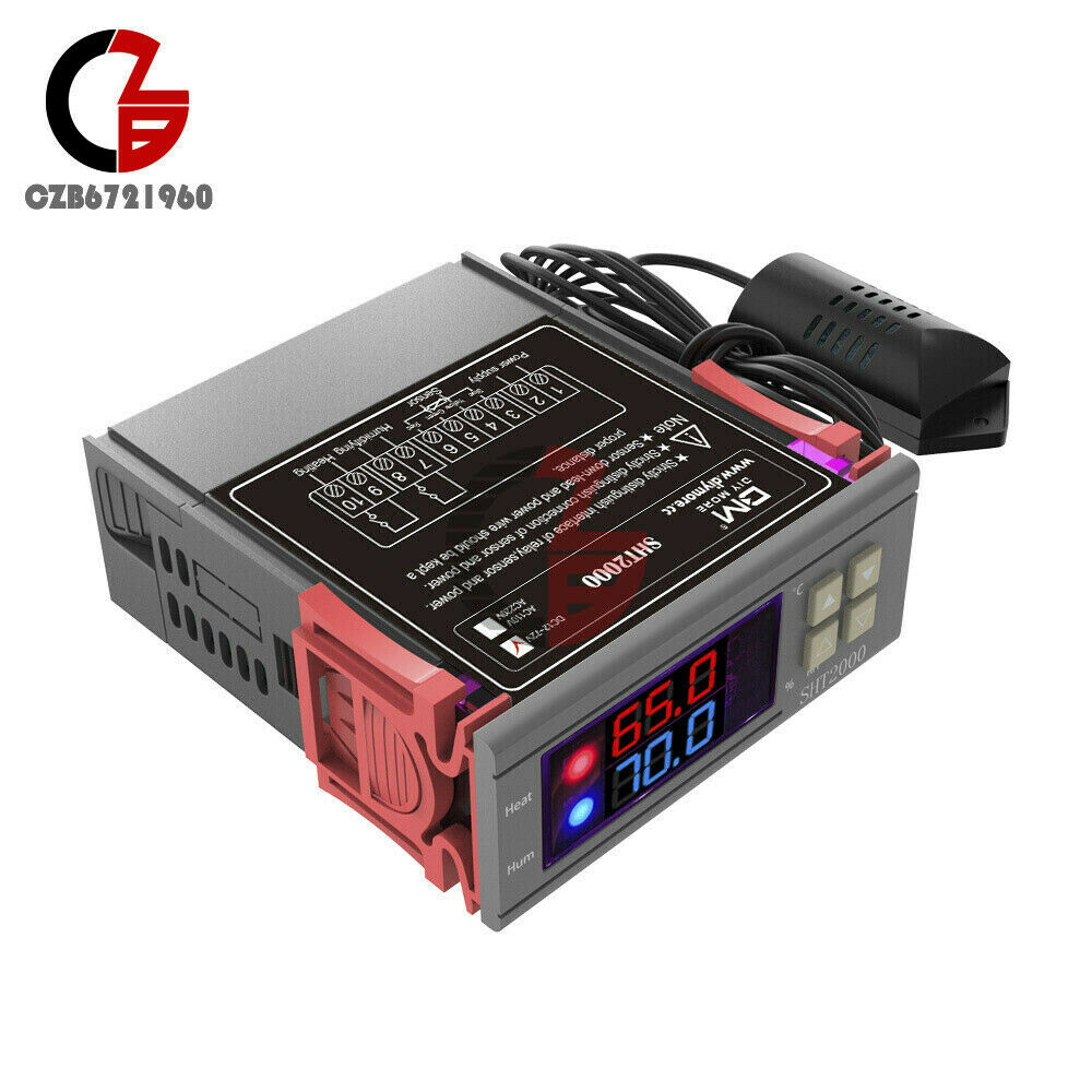 SHT2000 Humidity Hygrometer Thermostat Temperature Controller DC 12-72V 10A