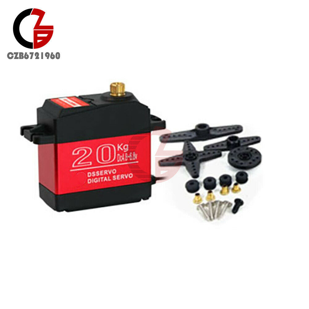 Waterproof  180 Degree 20kg High Torque Metal Gear Digital RC Servo Motor