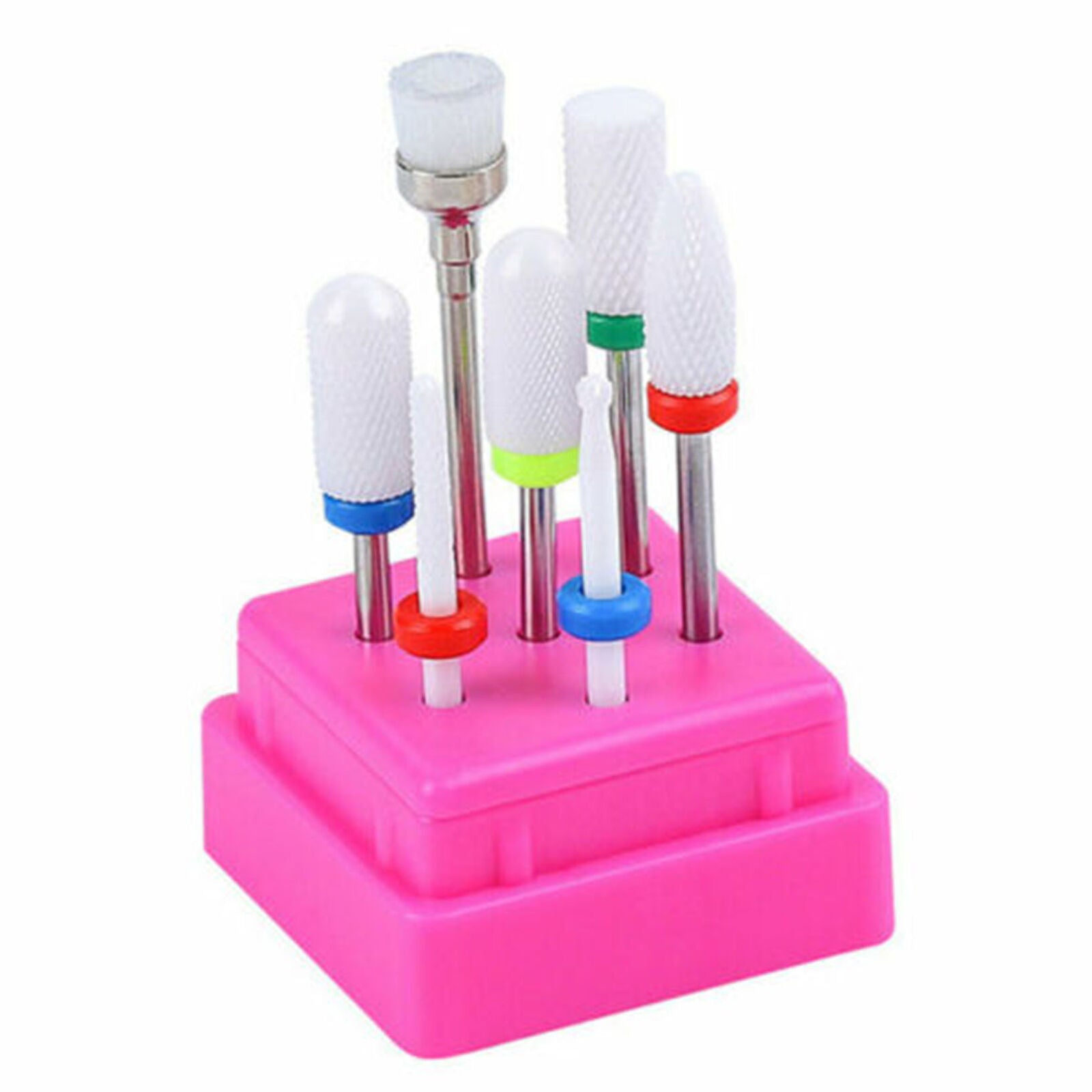 7 Pcs Ceramic Nail Drill Bits Set Electric File Manicure Pedicure Nail Art Tools