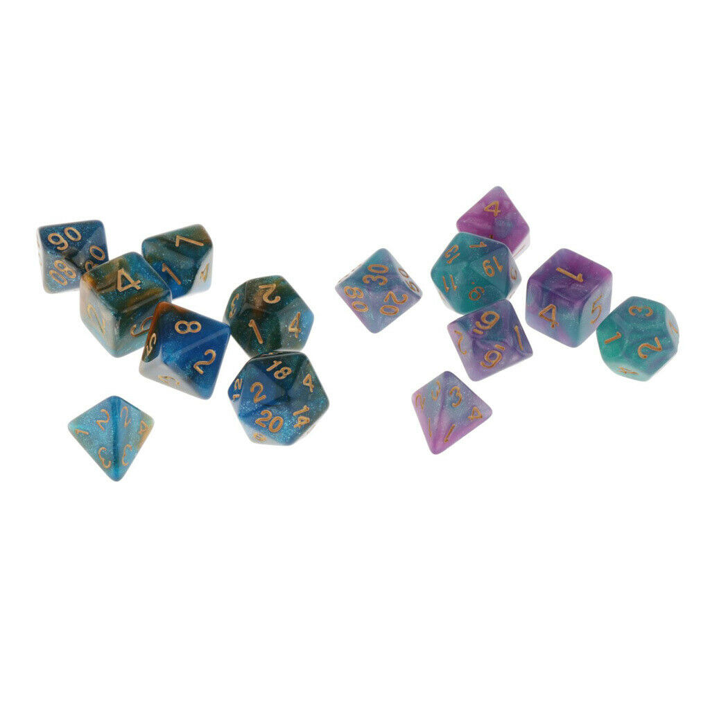 14 lot Dice for DND MTG Role Playing Table Party Games D4 D6 D8 D10 D12 D20