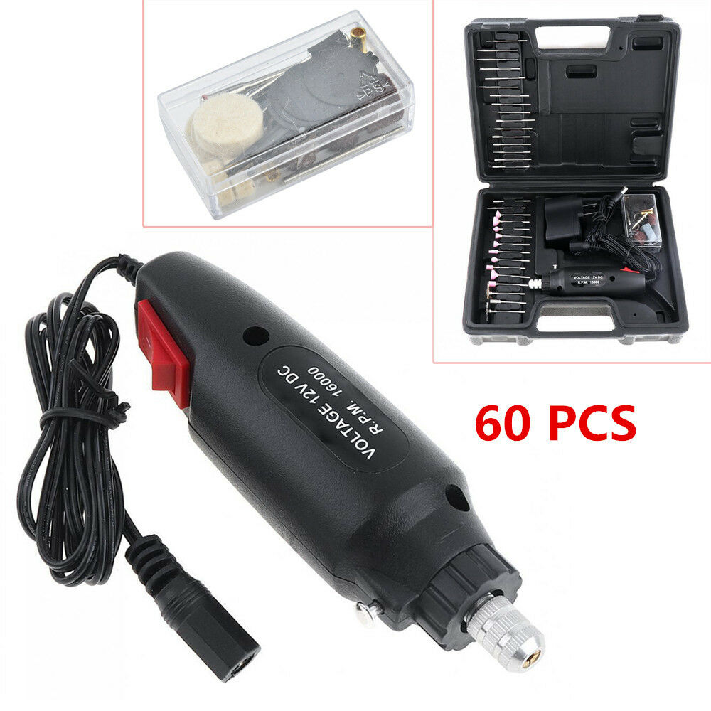 60X Mini Drill Grinder Kit Electric 100W Craft Milling Tools Polishing Wheelhead