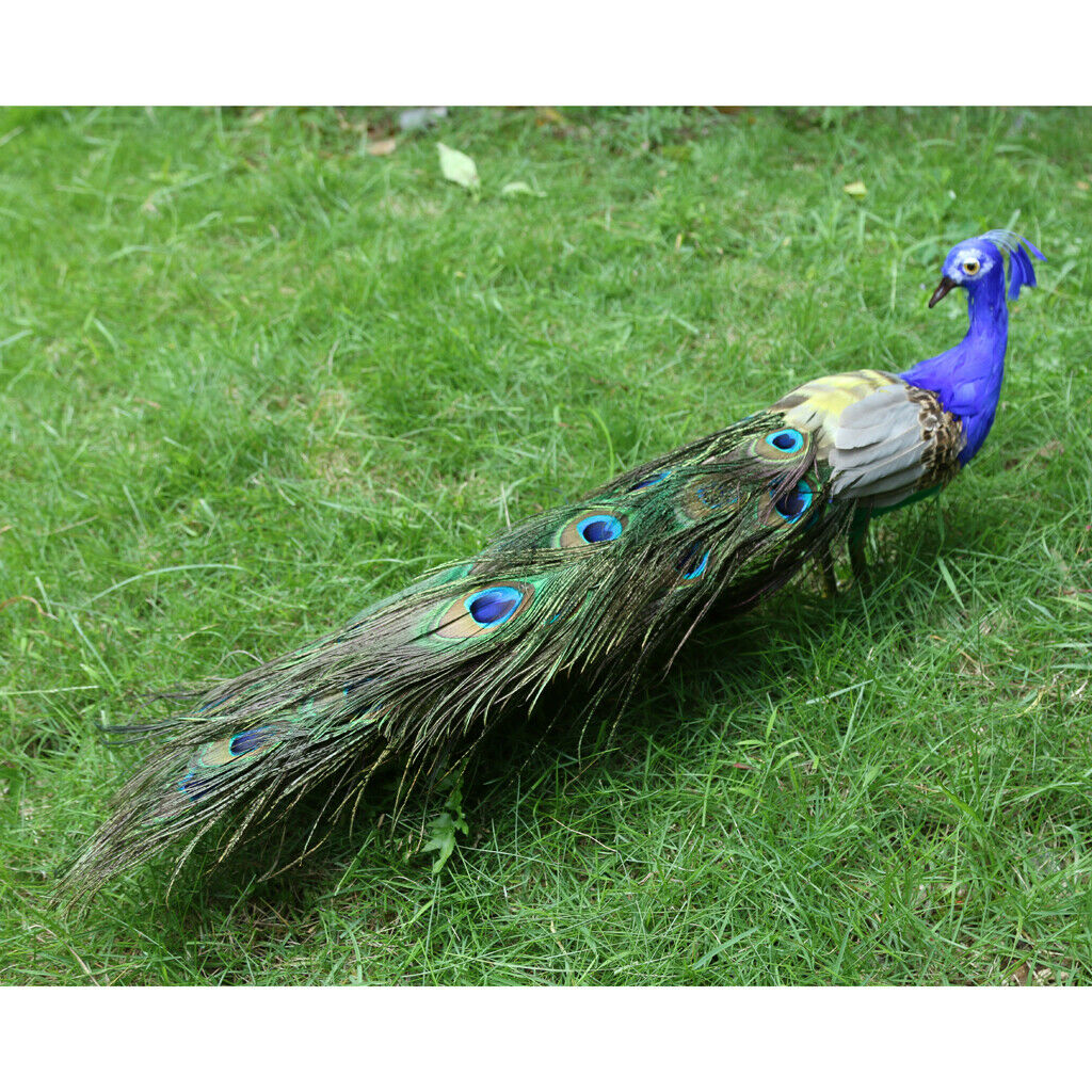 Simulation Lifelike Artificial Peacock Home Garden Decoration Ornament