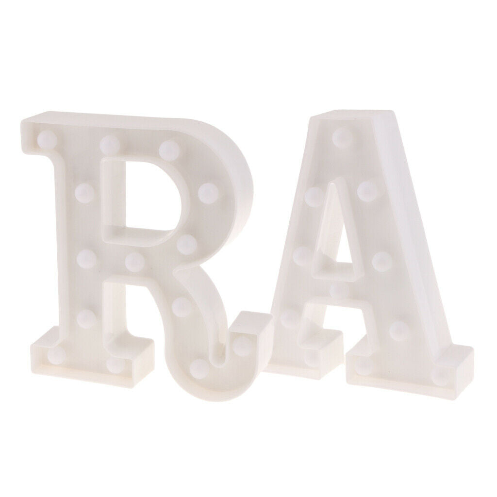 2Pcs LED Alphabet Light Romantic Marquee Letter Light Light Up Hanging Home
