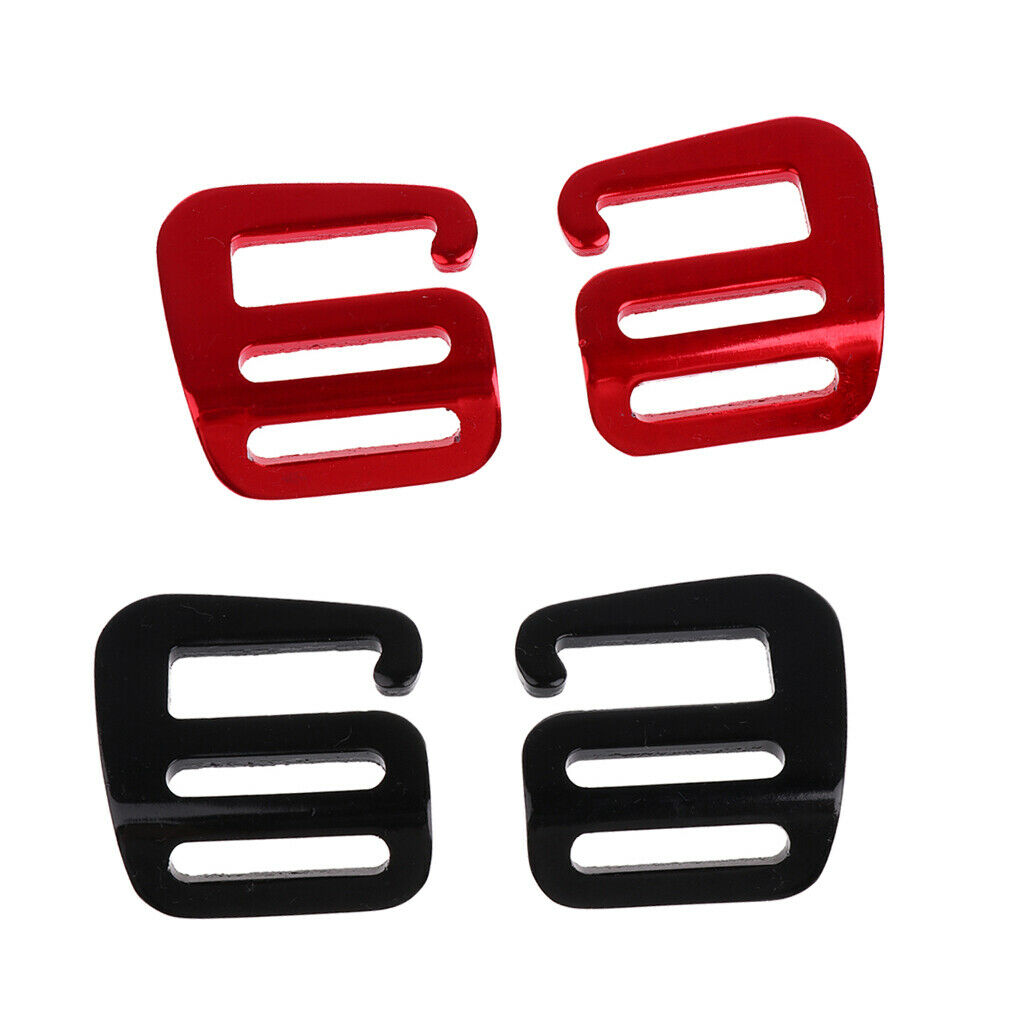 4 Pcs 1 Inch G Hook Strap Outer Strap Buckle 25mm Black Red