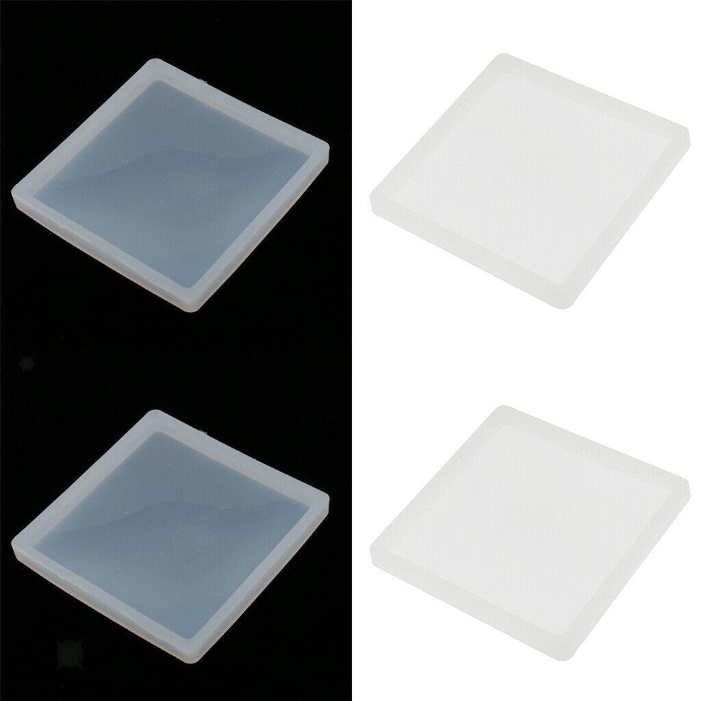 4 pieces square shape jewelry silicone mold ornament