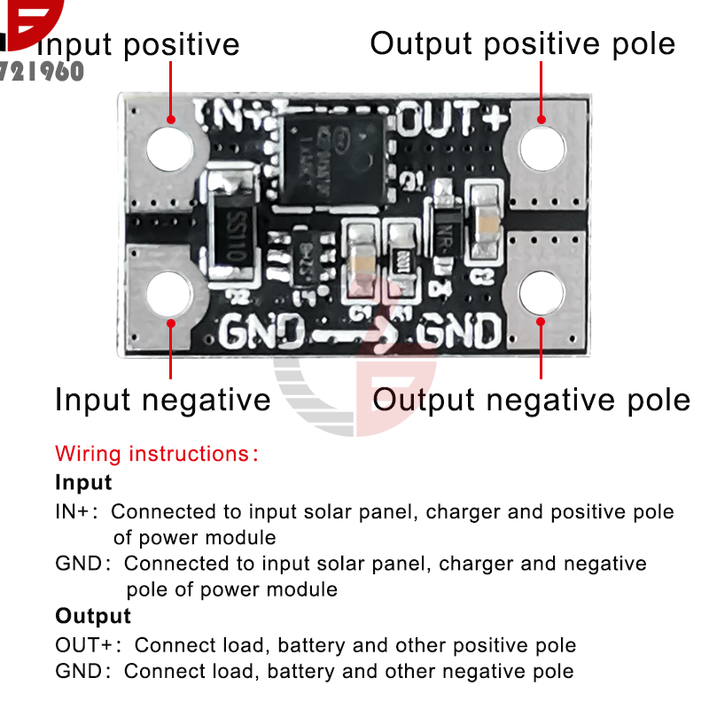 75V 12A Solar Panel Anti Reverse Irrigation Ideal Diode Battery Charging Board