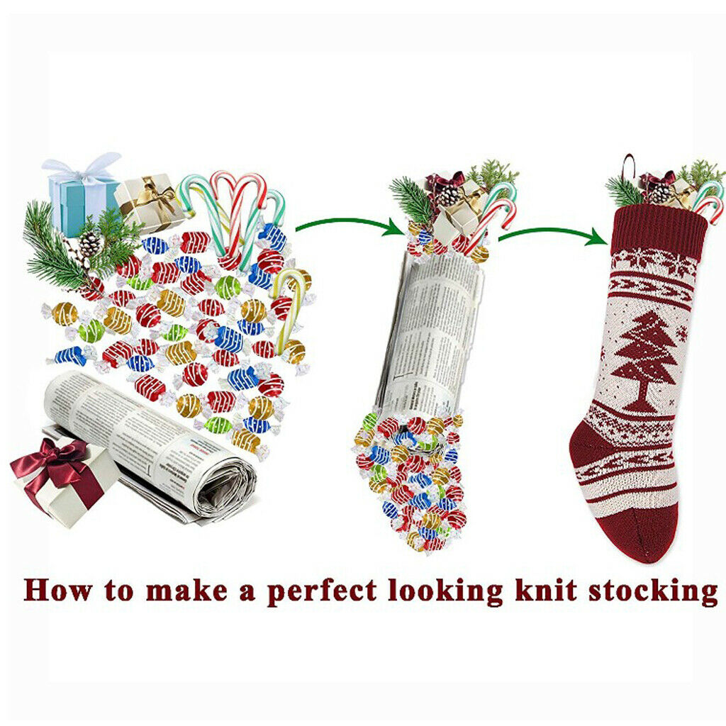 Christmas Stocking Sock Gift Bag Xmas Tree Hanging Decor Christmas Trees