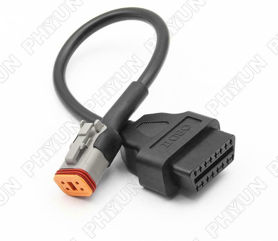 4 Pin to 16 Pin Adapter Cable For Motorcycle ELM327 OBD Scanner OBDII Scanner