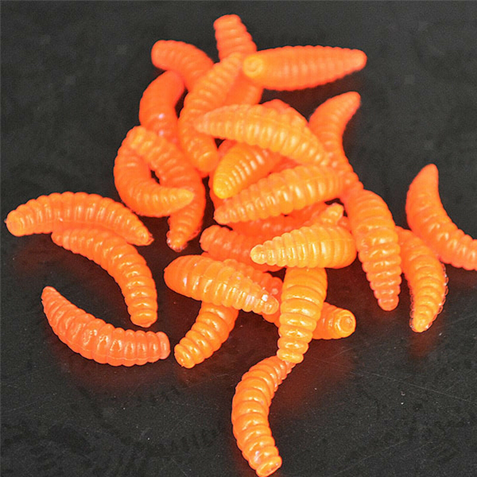 50x Durable Maggots Fishing Lures Swimbaits Worms Baits Gear Tackles Lure