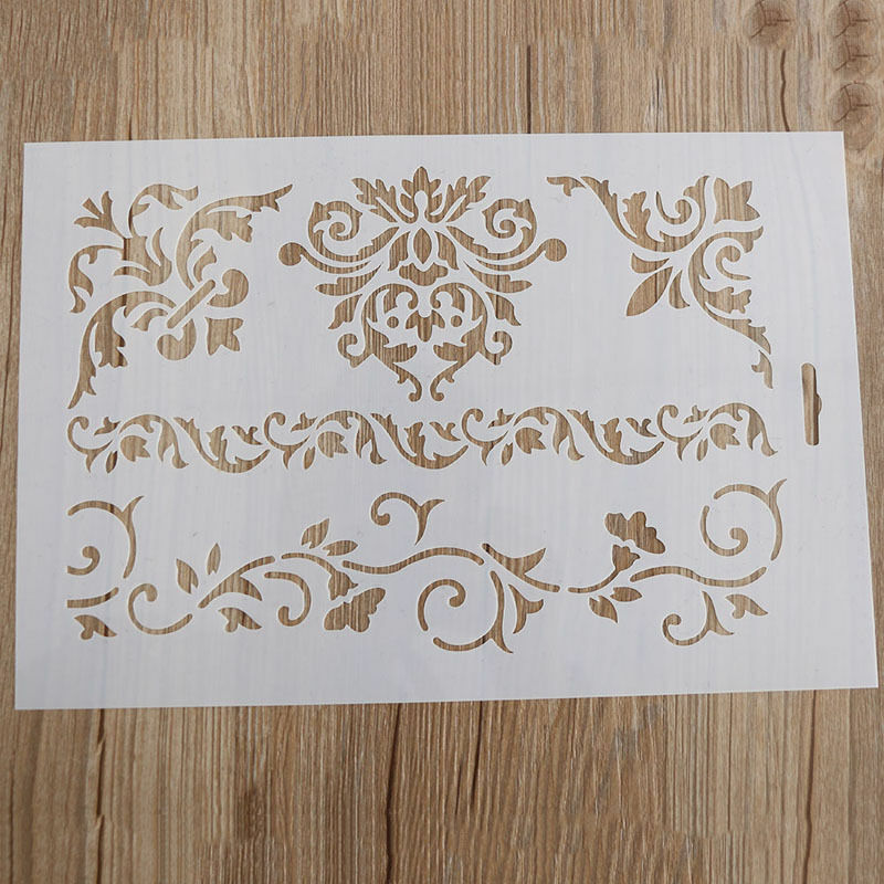 Crown Flower Vine Layering Stencils Scrapbooking Embossing Paper Cards DIY Craft