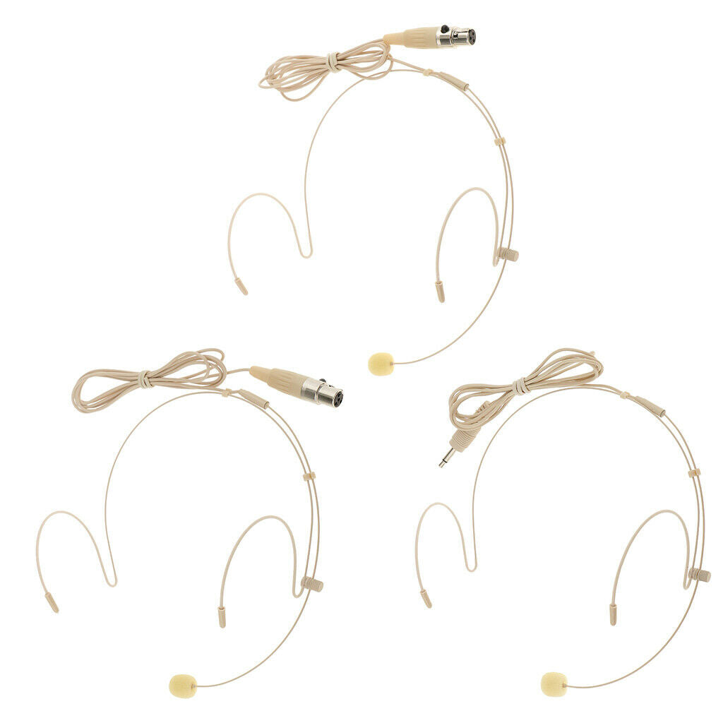 Foldable Ear Hook Headset Microphone Skin Color Musical Instruments 3Pin