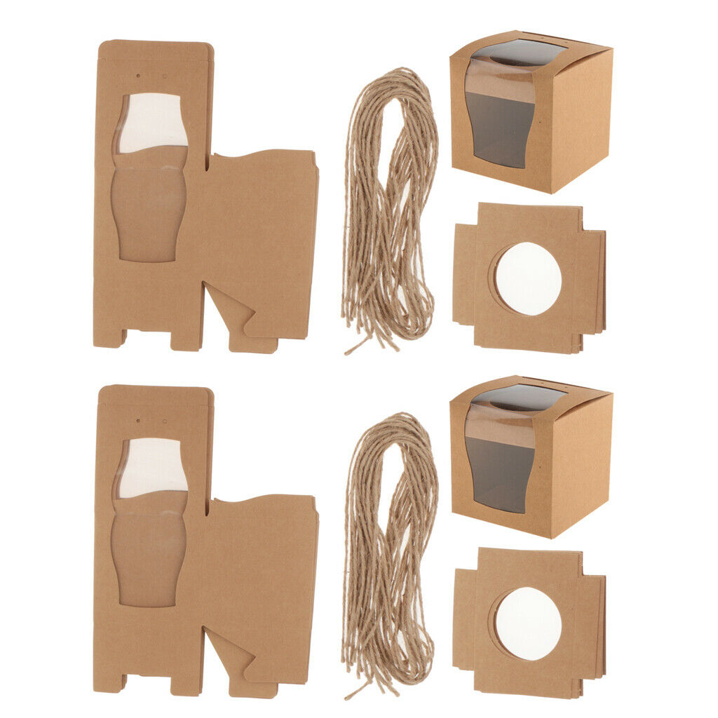 24 Pieces Kraft Paper Cake Cupcake Box Bakery Wedding Favor Gift  Brown