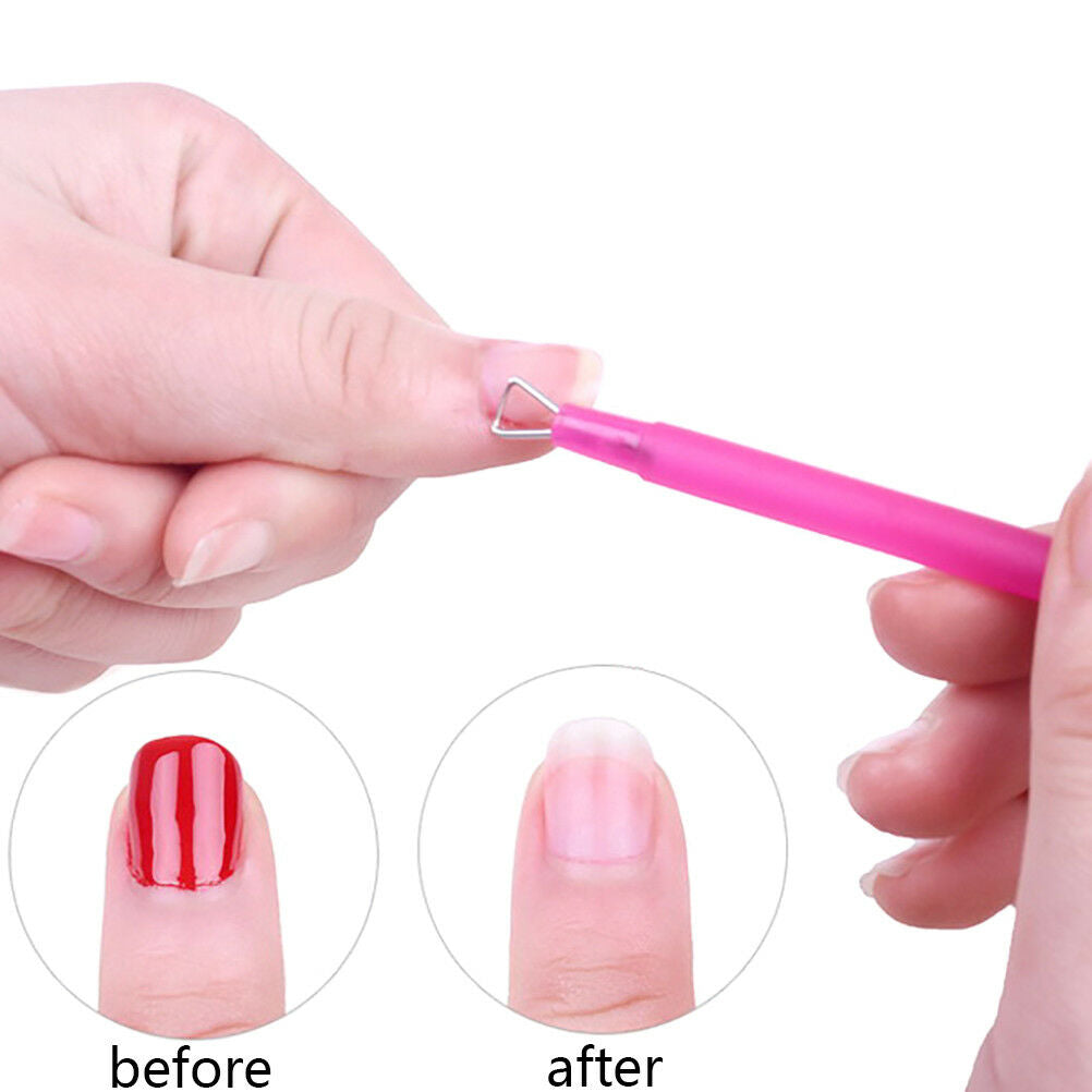 Nail Art Beauty Uv Gel Polish Remover Triangle Stick Rod Pusher Manicure TooDEAU