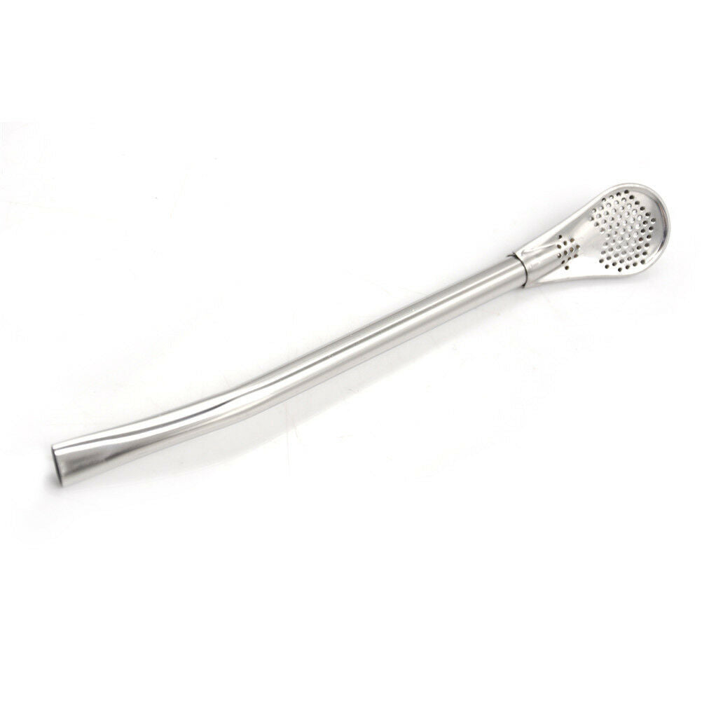 2pcs/set Stainless Steel Tea Filter Straw Cleaning Brush Home Kitchen Acce.l8