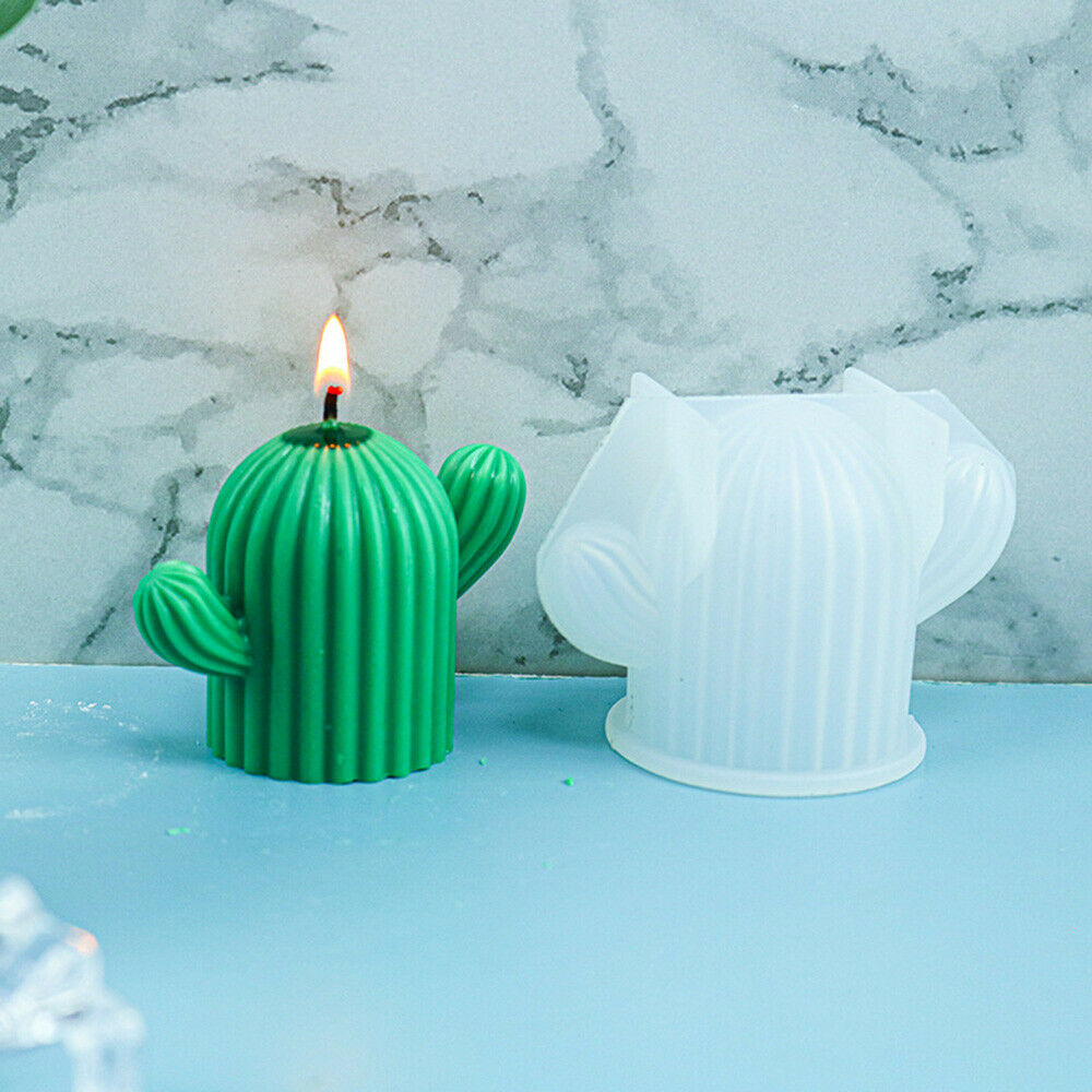 Cactus Shape Epoxy Silicone Candle Mold Ornaments DIY Casting Home Decor Supply