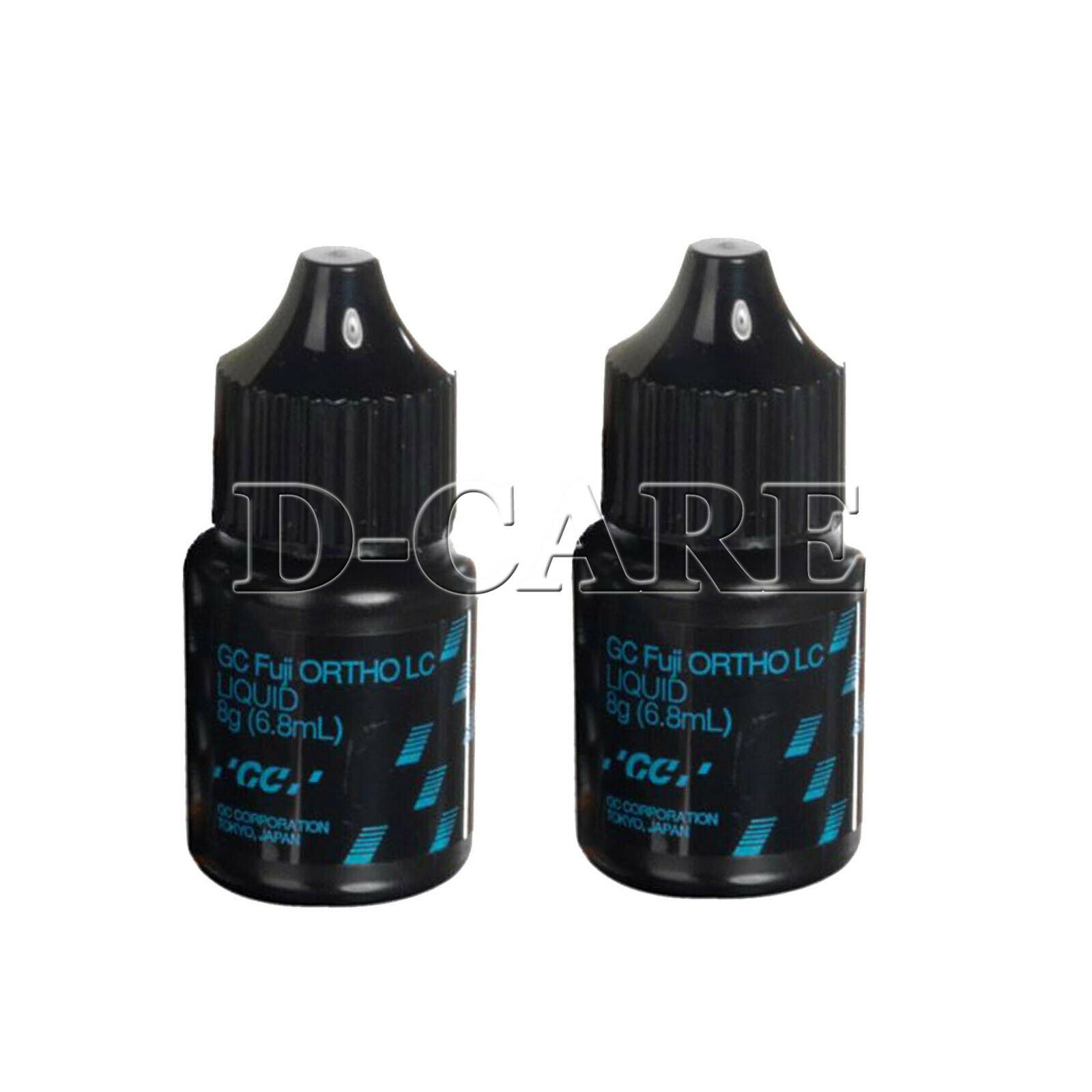 2Bottles GC Fuji ORTHO LC light-cure bonding Glass Ionomer Cement liquid 8g DC