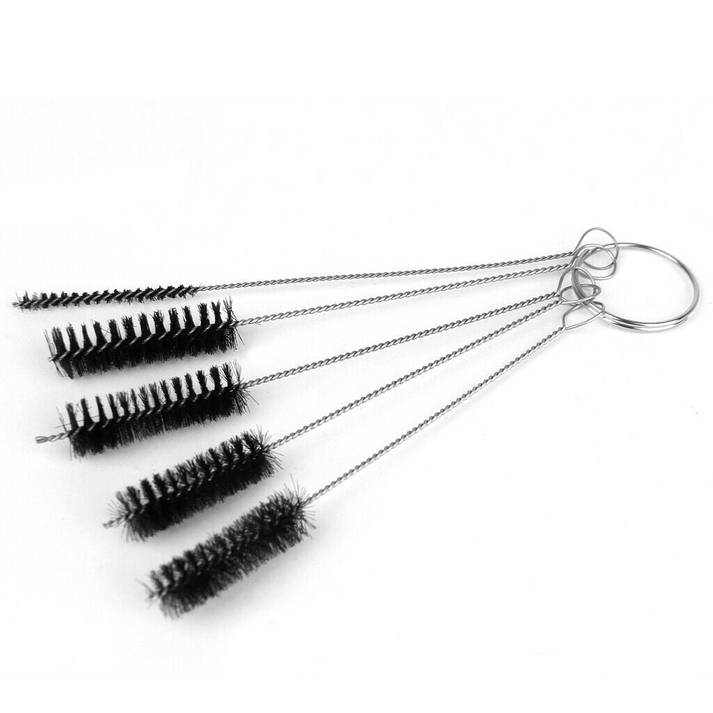 5 Packs Nylon Tattoo Machine Tube Nozzle Cleaning Brushes Set for Keyboard