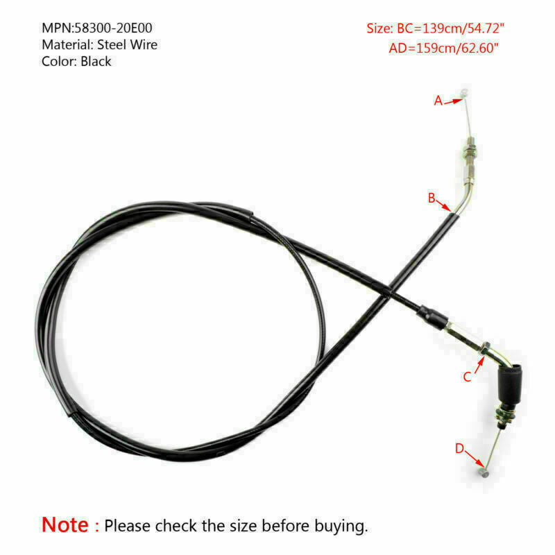 Motobike Throttle Cable Fit 58300-20E00 Suzuki AN150 VECSTAR (CG41A) 96-2000 P
