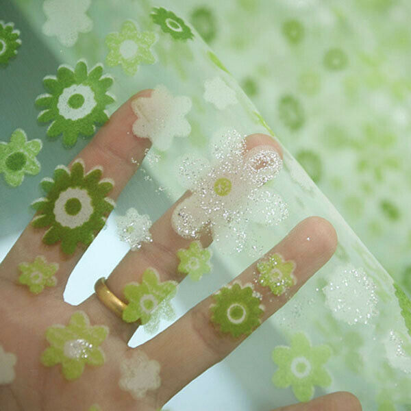 1m * 2m Flower Green Countryside Tulle Chiffon Window