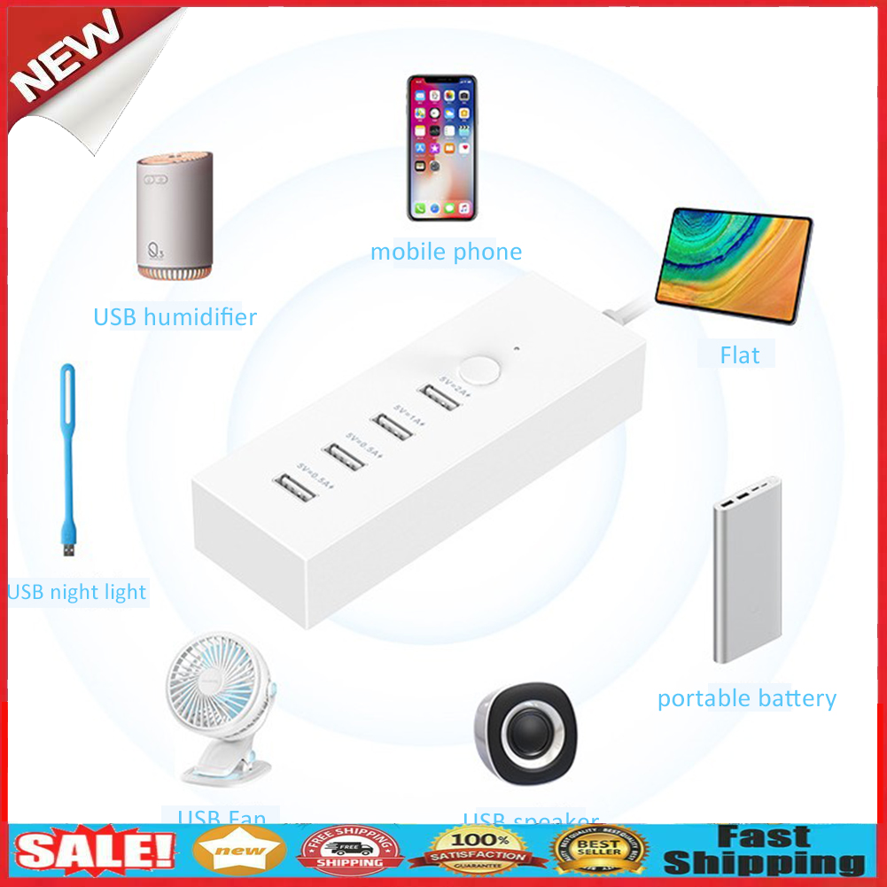 USB 4 Port Multifunction Charger Quick Charging 5V 2A Extension Socket(EU) @