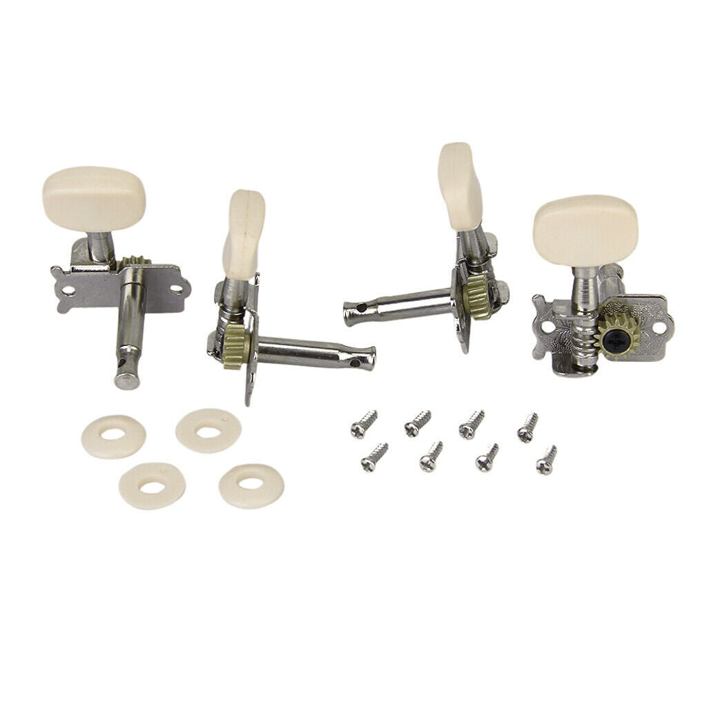 4pcs Tuning Pegs Machine Head Tuners 2R 2L  Button For 4-string Guitars