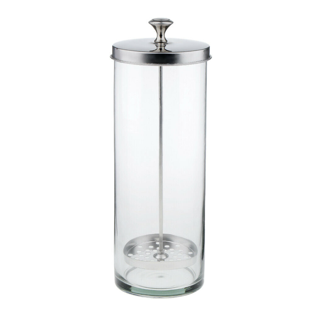 3pack Disinfectant Jar Sanitizing Glass Jar for Barber Salon Nail Art Tools