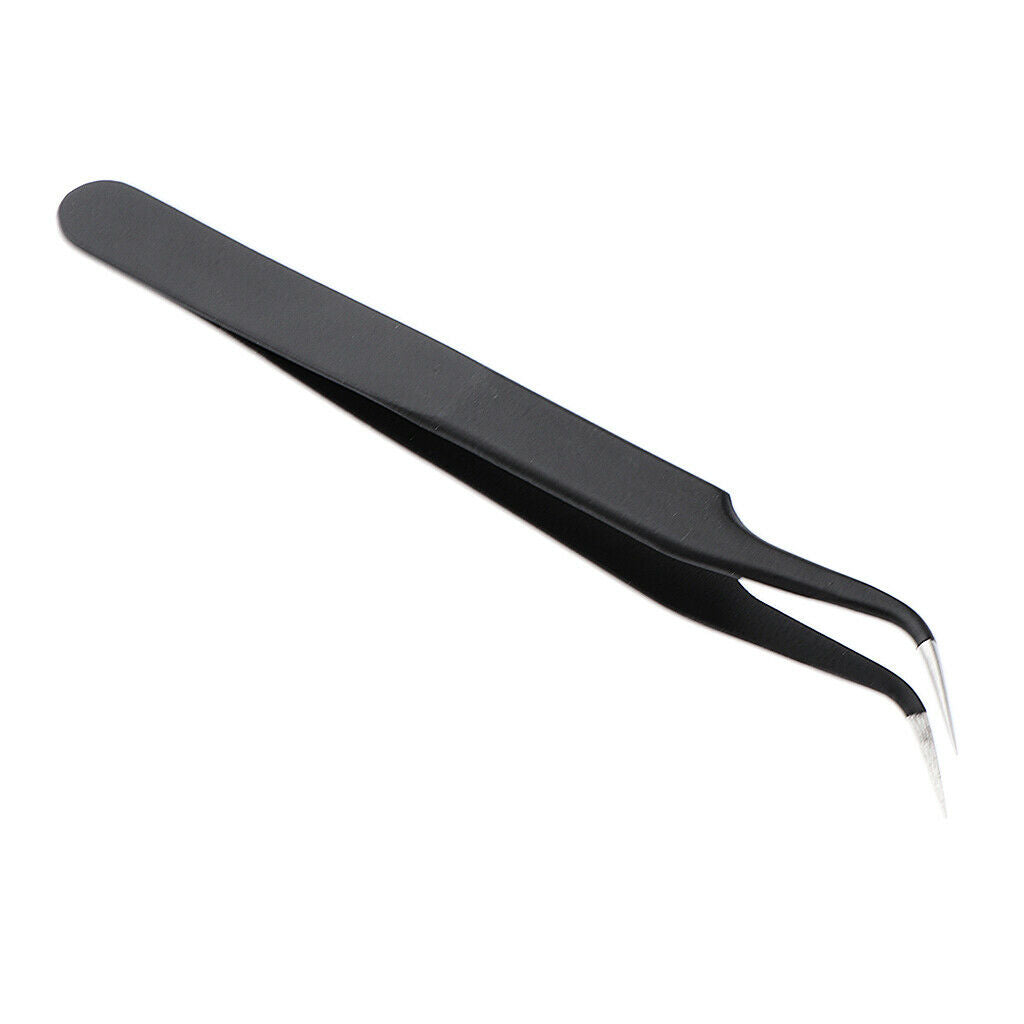 2 Pieces Eyelash Curler Eyelash Extension Tweezers Stainless Steel Clips