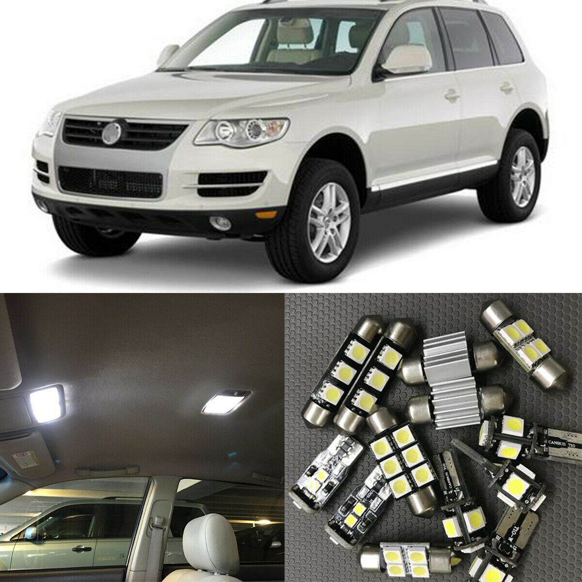 13pcs Car Car Interior LED Bulbs Canbus Kit