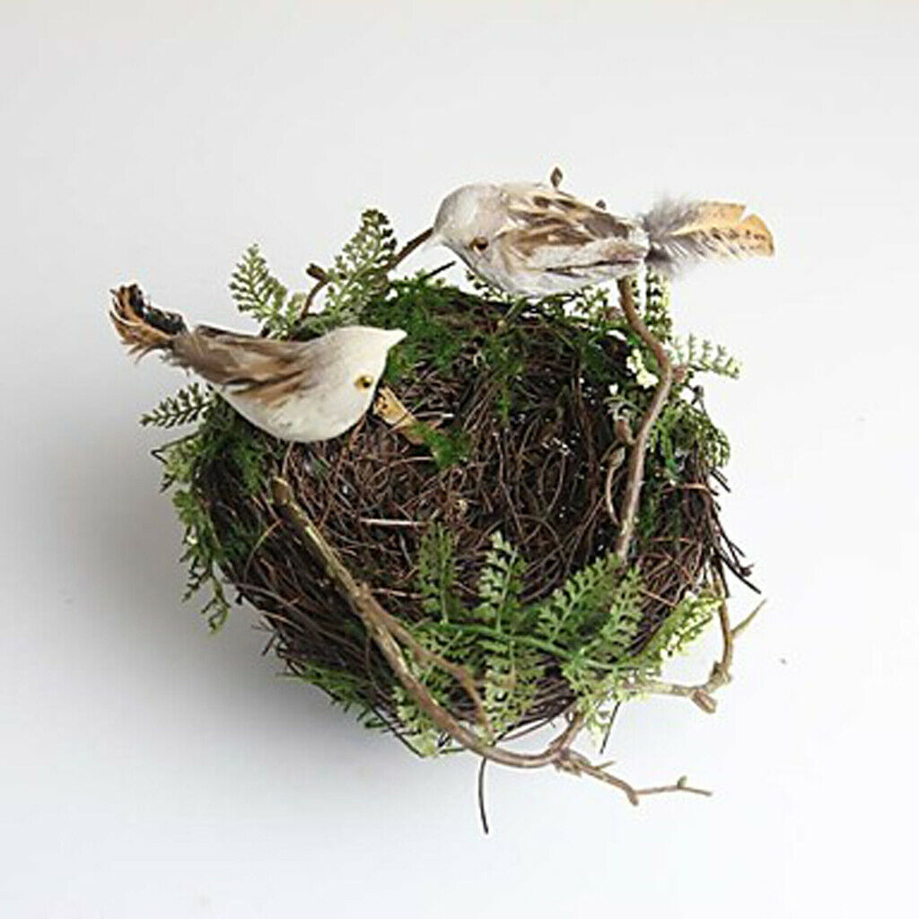 12pcs/set Realistic Birds Wedding Doves Vivid Handicrafts for Garden Tree