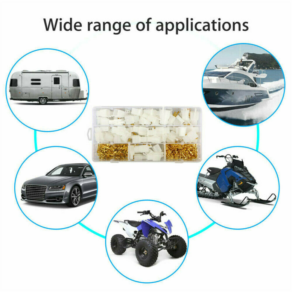 480Pcs Motorcycle Car Electrical 2/3/4/6 Pin 2.8mm Wire Auto Connectors Term Set