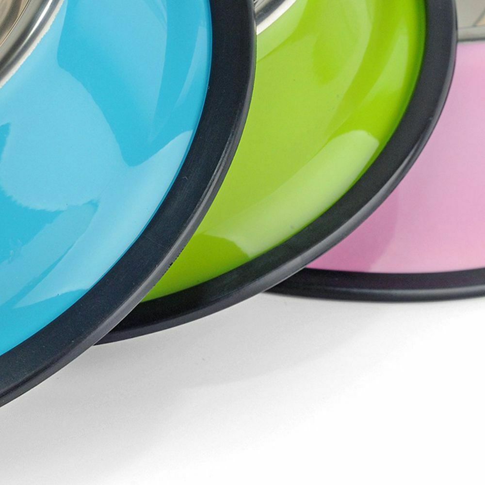 Steel Travel Feeding Home Outdoor Dog Cat Puppy Feeder Pet Bowl Water Food Dish