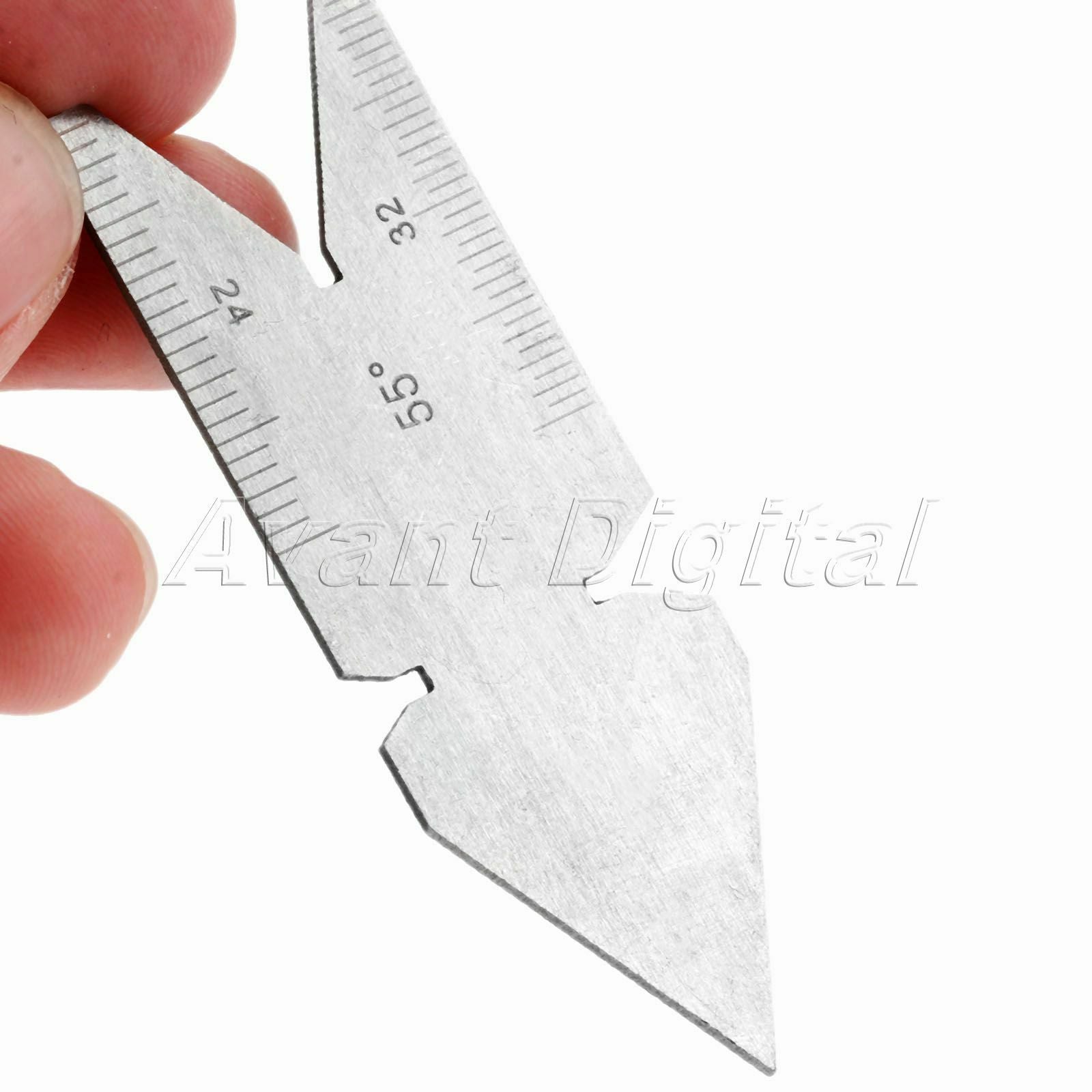 Inch & Metric 55&60° Checking Tool Angle Metal Turning Lathes Screw Putch Gauge