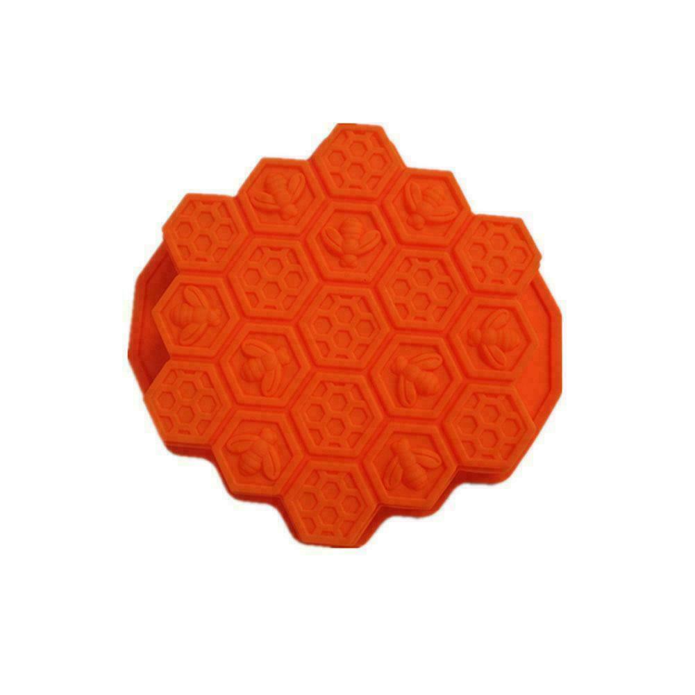 19 Cell Silicone Bee Honeycomb Cake Chocolate Candle Mold Mould Bakeware