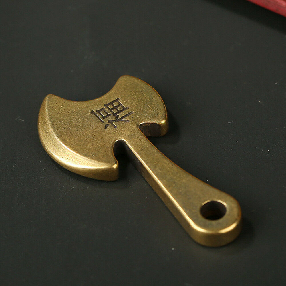 Chinese Blessing Axe Keychain Pendant Key Ring Necklace Jewellery Decor Craft