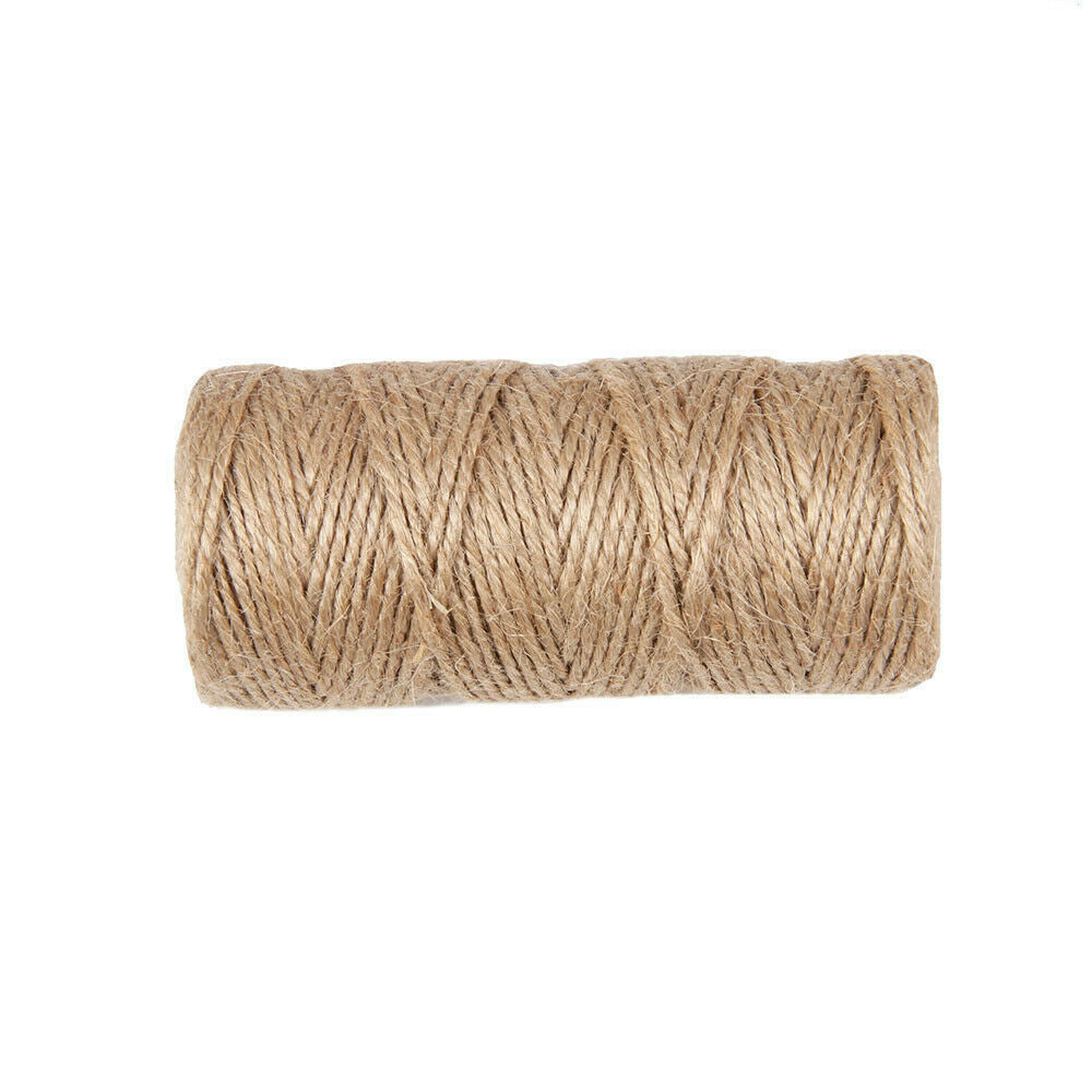 2 X 100M Rope Natural Hemp Linen Twine Rustic String Cord DIY Crafts Burlap New