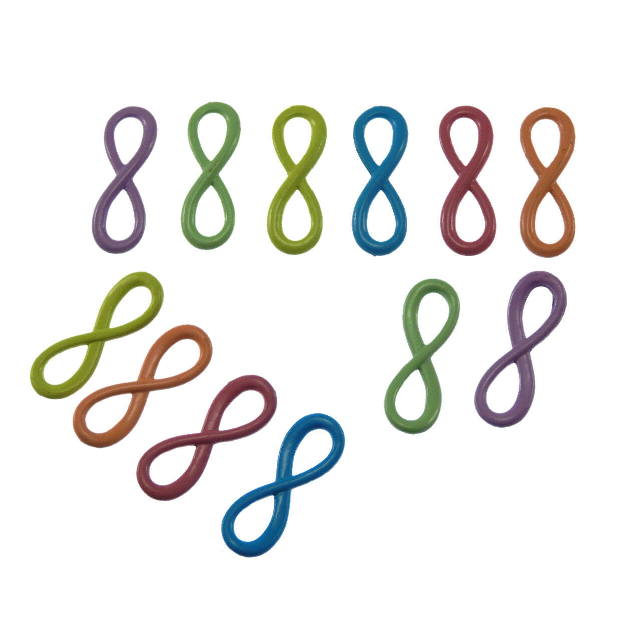 10 pcs Colorful Paint Infinity Charm Bracelet Necklace Pendant Connectors #53499