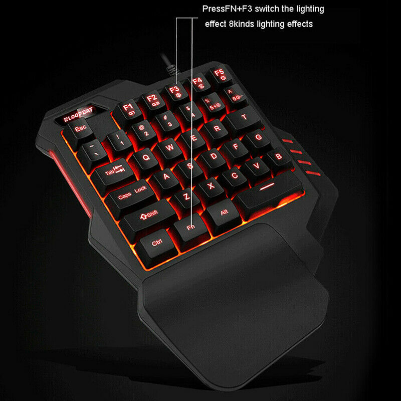 USB Gaming Wired Keyboard Mouse Set Kit Anti-slip Wheel For PC PS4 Xbox One 360