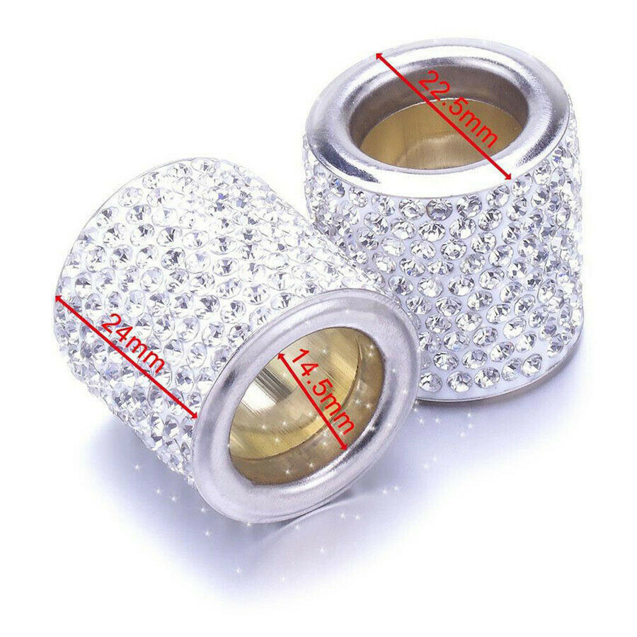 4X Car Seat Headrest Collar Decor Diamond Bling Crystal Car Interior Accessories