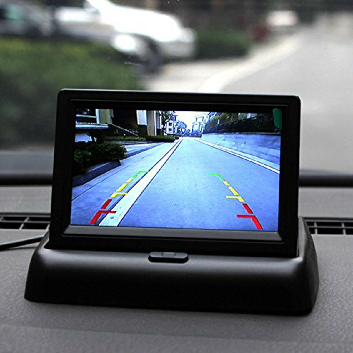 Car Rear View Backup 8LED IR Night   Camera + 4.3" Foldable Display Monitor