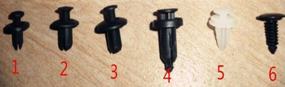 100Pcs 6 Models Car Door Mud Fender Repair Fastener Rivets Screws Push Pin Clips