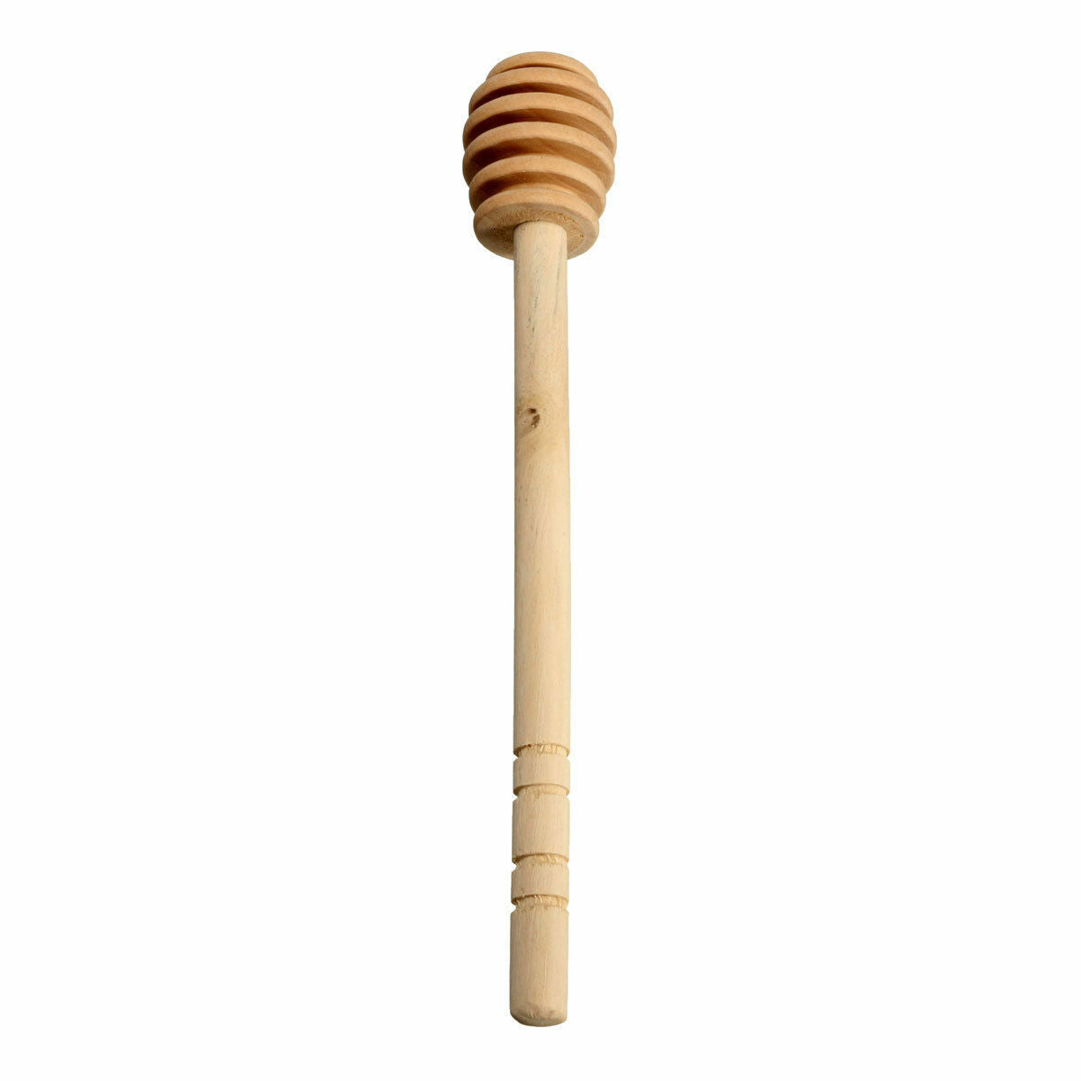 Wood Honey Dipper - Wooden Honny Pot Stick Spoon Drizzler Server 6" Long
