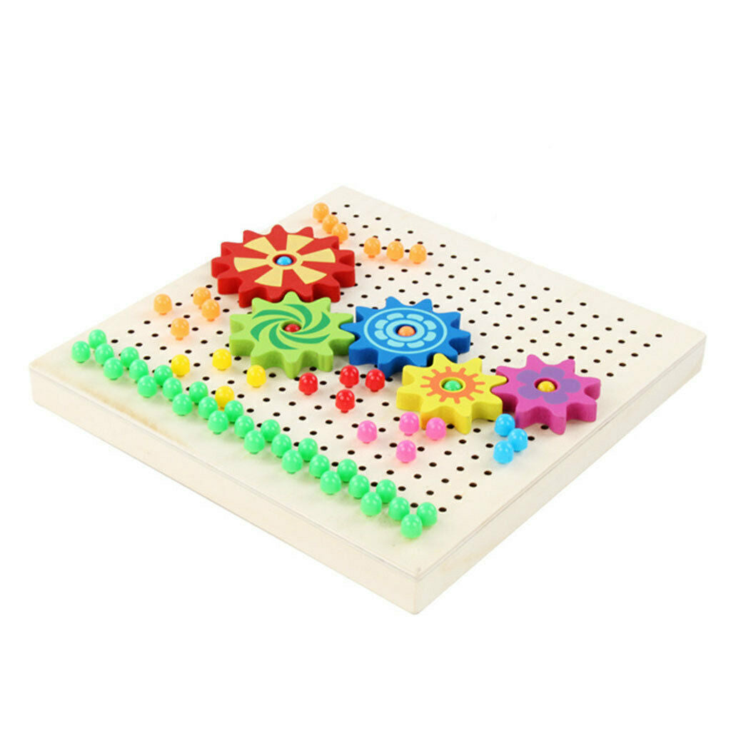 240x Creative Mushroom Nails Pegboard Educational Building Intelligent Games