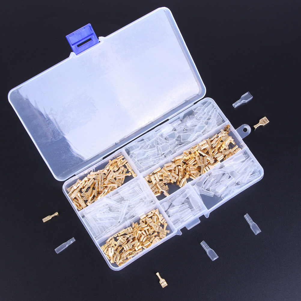 150Pcs Female & Male Spade Connectors Wire Crimp Terminals Set 2.8mm 4.8mm 6Y1