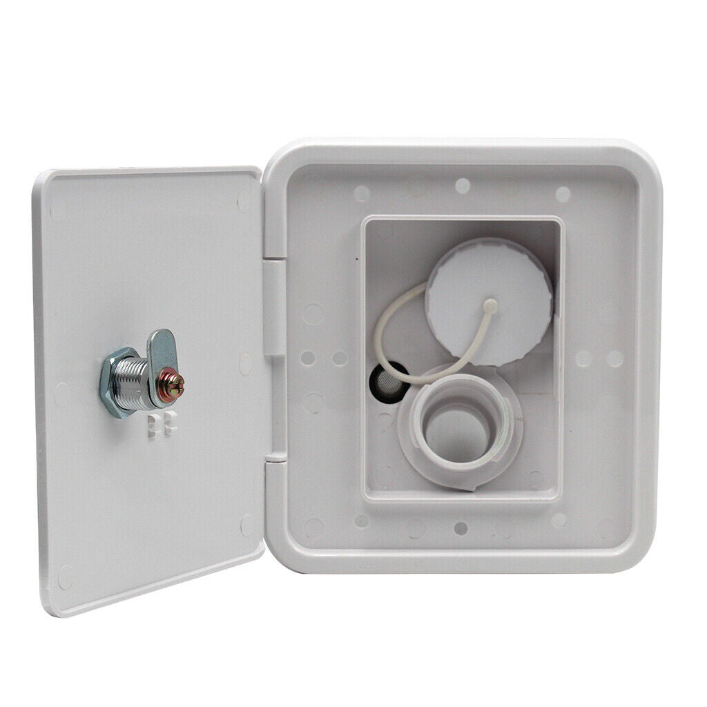Gravity Water Inlet Fill Dish Lockable w/ Keys for Campers Trailer Caravans
