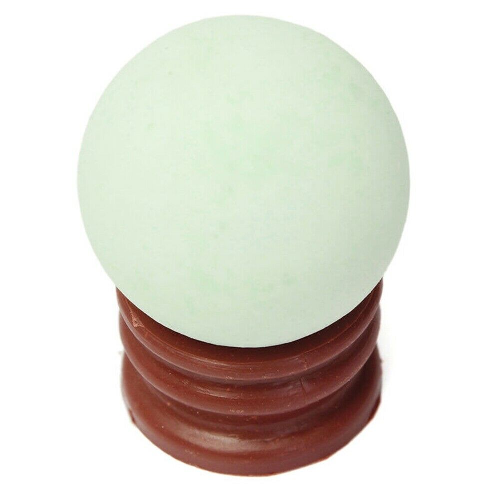 35MM Glow In The Dark Stone Green Luminous Quartz Crystal Sphere Ball Stand